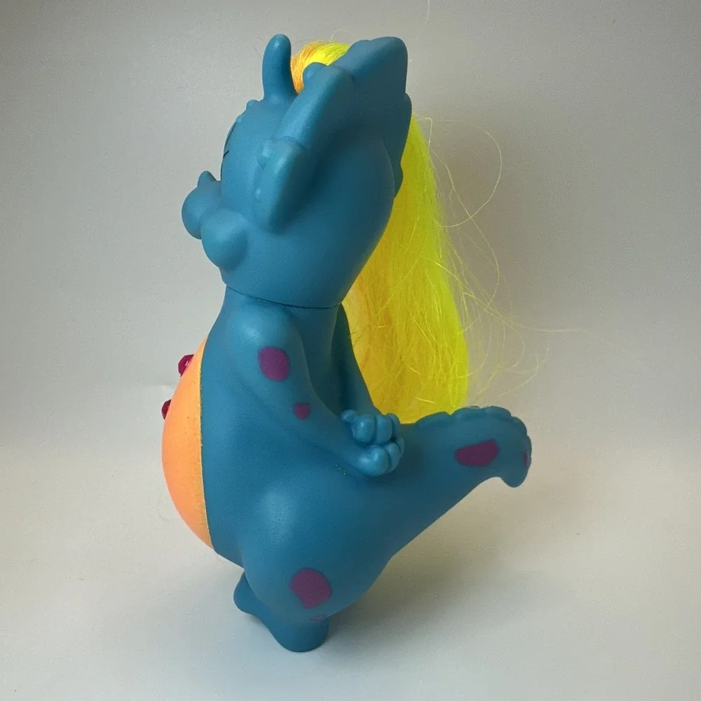 Vintage 1992 Darlin' Dinos GemDazzlers Tri Sarah Tops Blue Dino w Comb Kenner